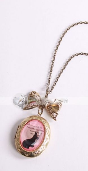 Colar rosa de gatinho vintage